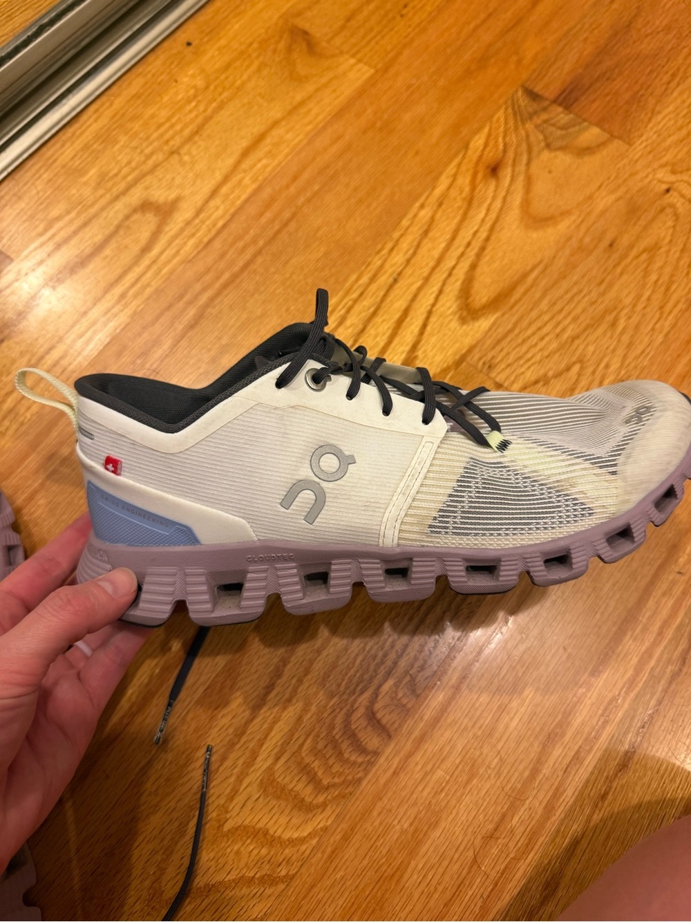 On Running Women’s Athletic Shoe — White, Lavender & Black